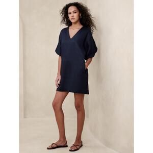 NWT Banana Republic Livia Linen Mini Dress Sz L $150 MSRP